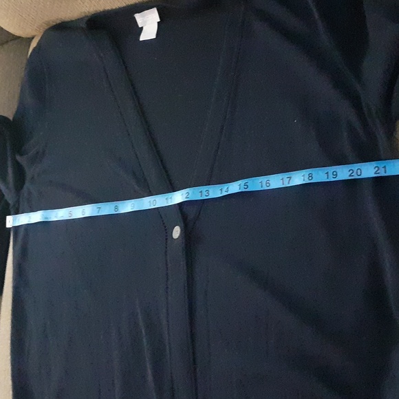 Chico's Classic Navy Blue Knit Cardigan - Picture 7 of 8